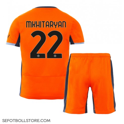 Inter Milan Henrikh Mkhitaryan #22 Replika babykläder Tredjeställ Barn 2023-24 Kortärmad (+ korta byxor)